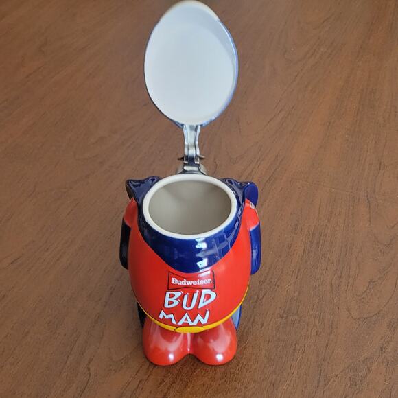 Vtg 1989 Budweiser Bud Man Beer Stein Collector's Edition With Original Box - Picture 7 of 11